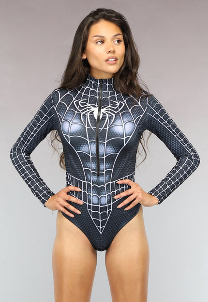 CARNA35 Zwarte Marvel Venom Bodysuit