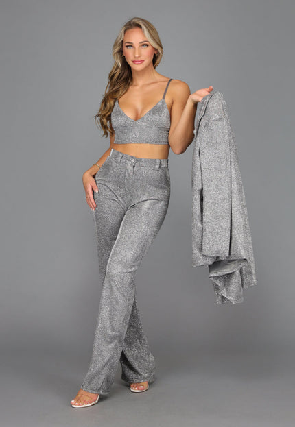 OP=OP.38.R Glamour Pantalon in Zilver