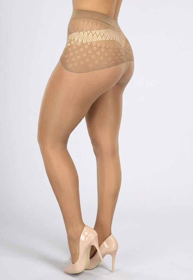 Glanzende Bruine 15 Denier Panty