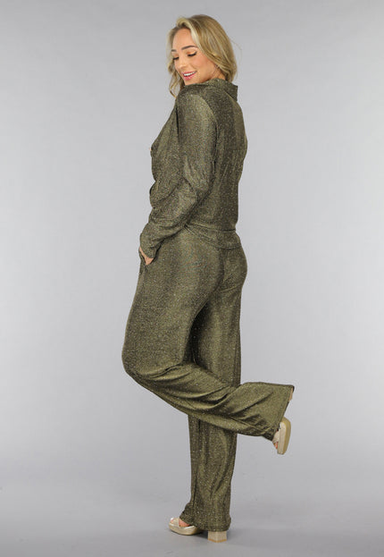 OP=OP.AV.12 Gouden Blouse met Glitter Steentjes