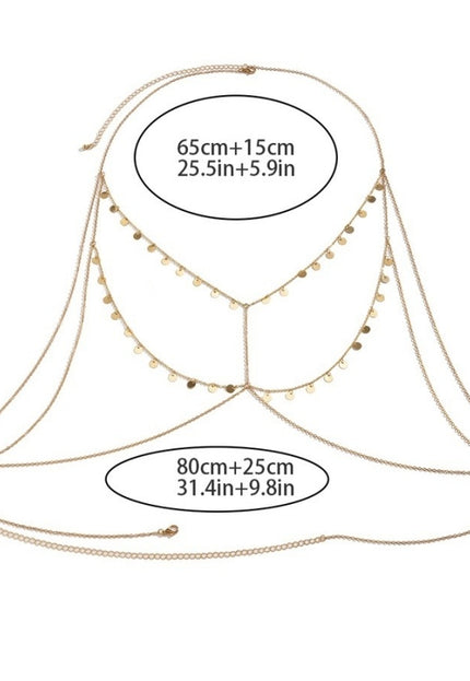 Gouden Halter Body Chain