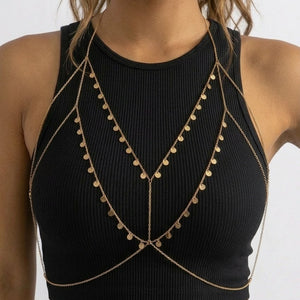 Gouden Halter Body Chain