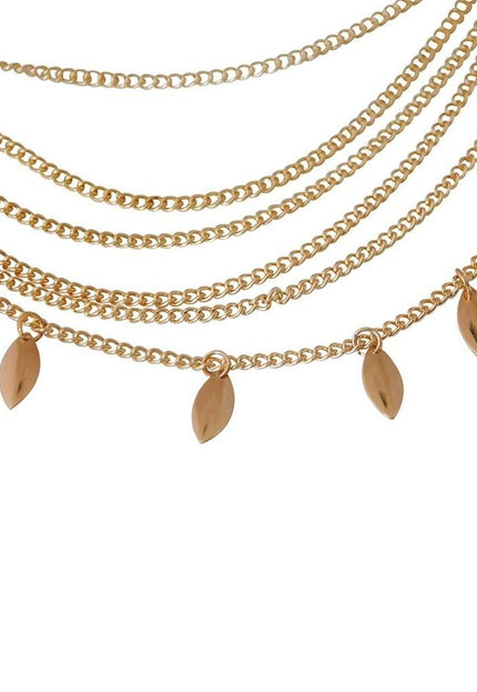 Gouden Layered Bodychain met Bedeltjes
