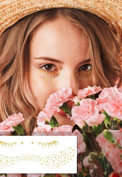 Gouden Metallic Gezicht Sticker