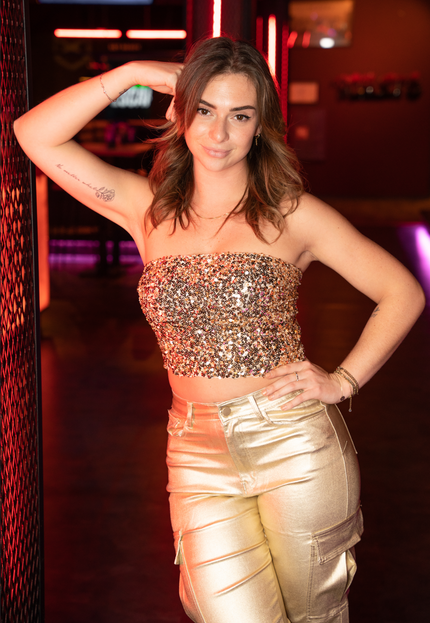 Gouden Strapless Crop Top