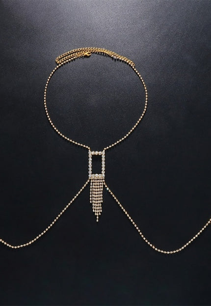 Gouden Strass Bodychain