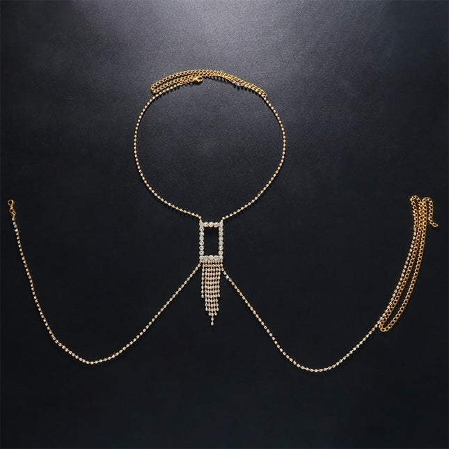 Gouden Strass Bodychain