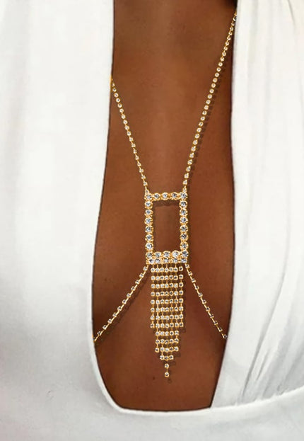 Gouden Strass Bodychain