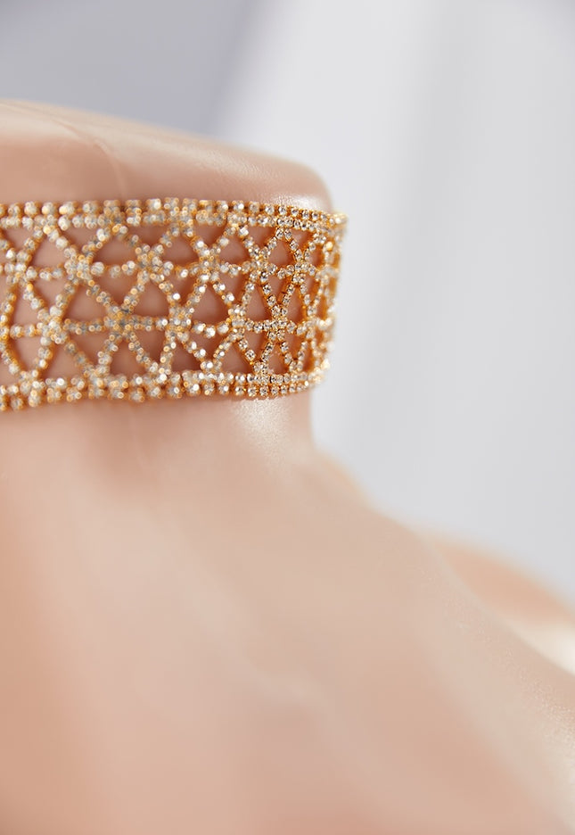 Gouden Strass Choker