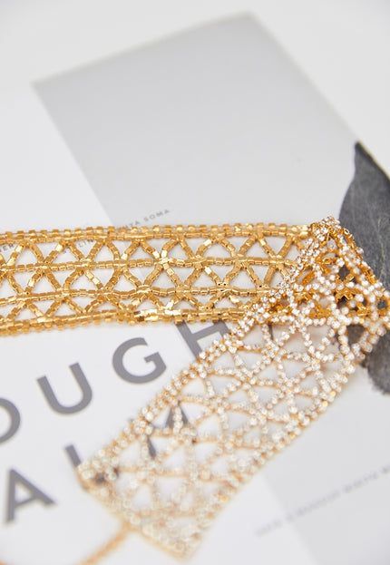 Gouden Strass Choker