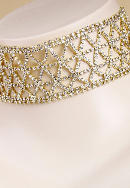 Gouden Strass Choker