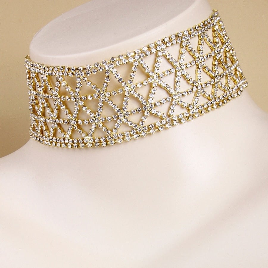 Gouden Strass Choker