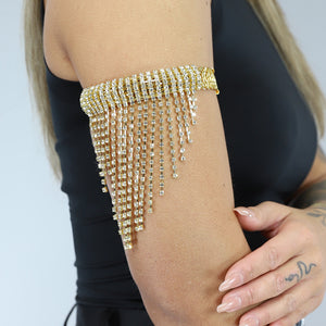 Gouden Waterval Strass Armsieraad