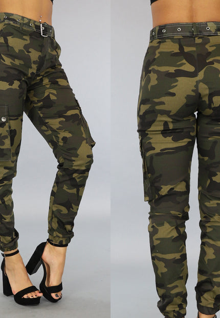Groene Camouflage  Cargo Jeans