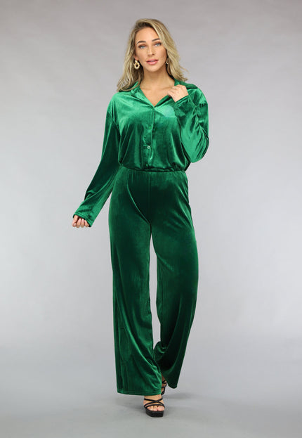 OP=OP.AV.12 Groene Velvet Co Ord Set