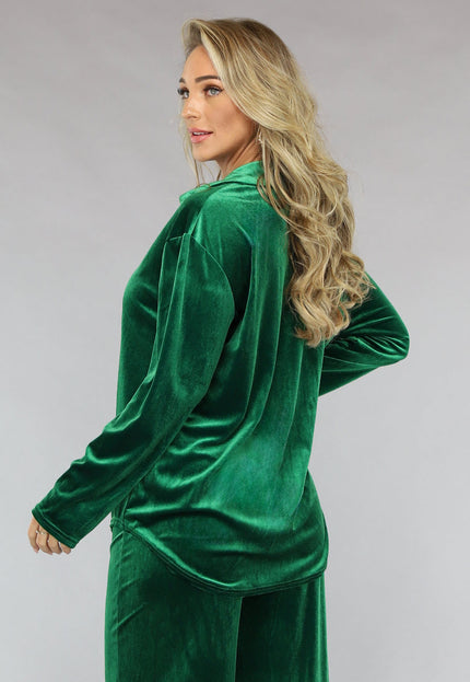 OP=OP.AV.12 Groene Velvet Co Ord Set