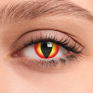 Halloween Dragon Crazy Lenzen Rood/Geel