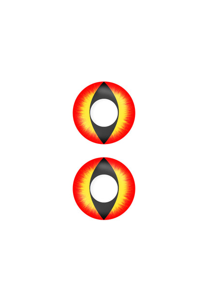 Halloween Dragon Crazy Lenzen Rood/Geel