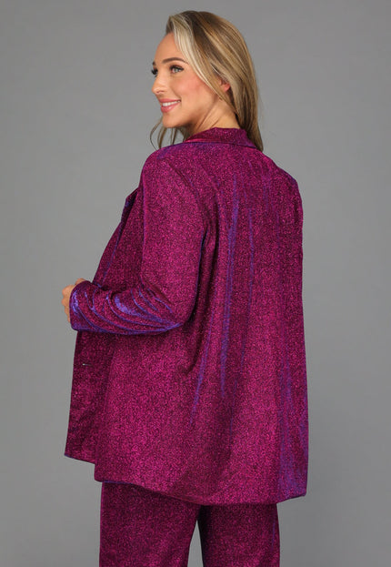 OP=OP.38.R Holografische Oversized Glitter Blazer