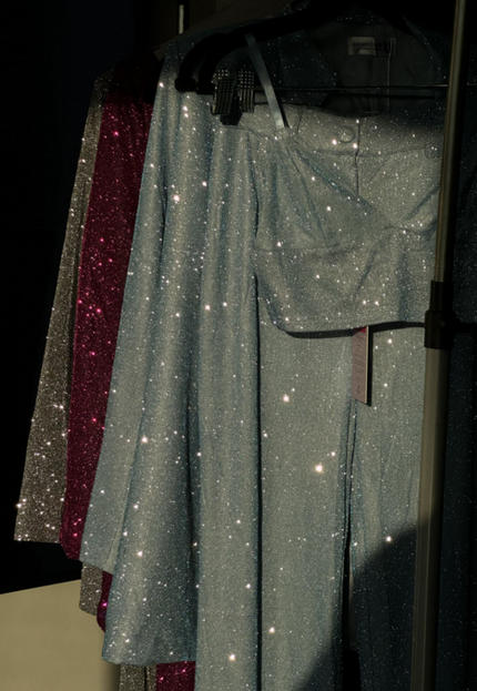 OP=OP.38.R Holografische Oversized Glitter Blazer