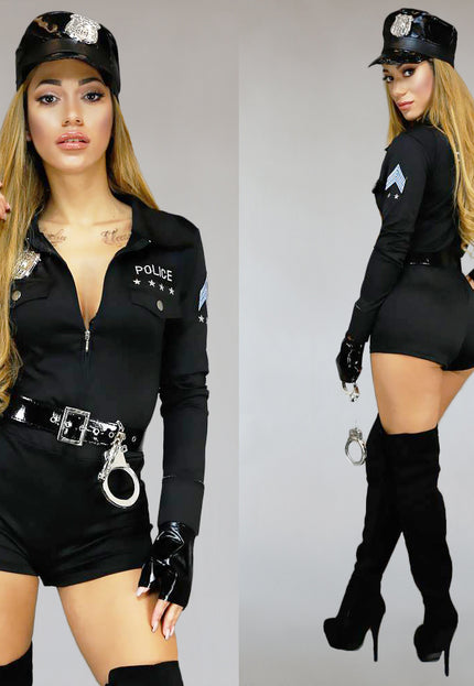Hot Cop Politie Kostuum Zwart