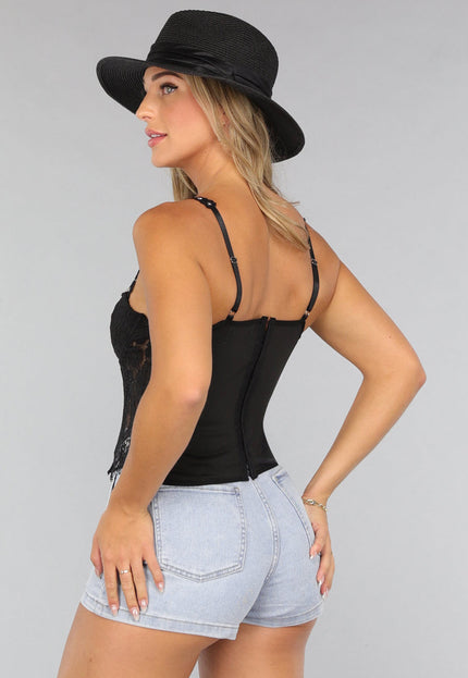 OP=OP.50.NL Kanten Topje met Voorgevormde Beugels