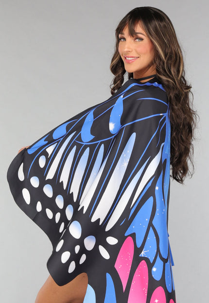 Kleurrijke Vlinder Cape in Blauw