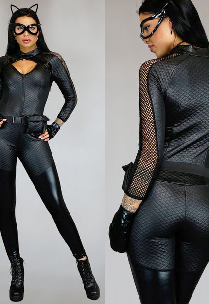 CARNA25 Black Cat Kostuum met Accessoires