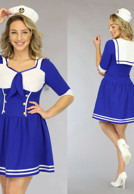 CARNA50 Blauw Matrozen Kostuum