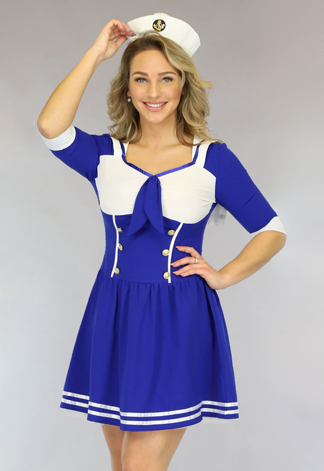 CARNA50 Blauw Matrozen Kostuum