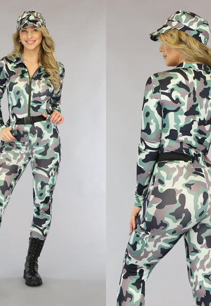 CARNA15 Camouflage Leger Jumpsuit Kostuum