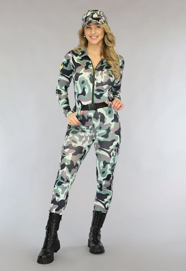 CARNA15 Camouflage Leger Jumpsuit Kostuum
