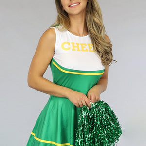 CARNA30 Groen Cheerleader Kostuum