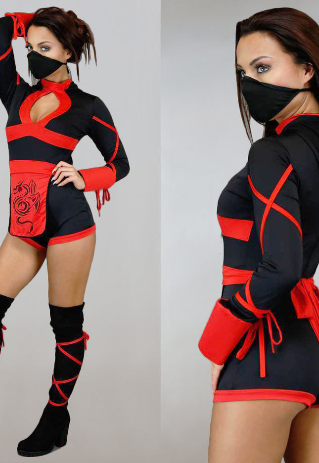CARNA35 Kort Ninja Kostuum