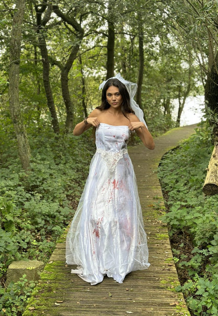 KOSTUUM Lang Bridezilla Kostuum