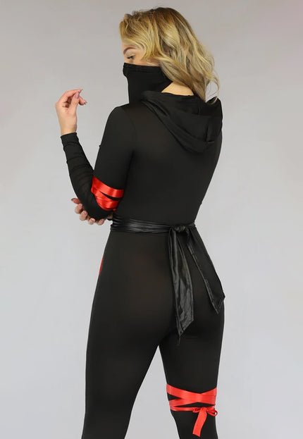 CARNA40 Ninja Catsuit Kostuum met Capuchon