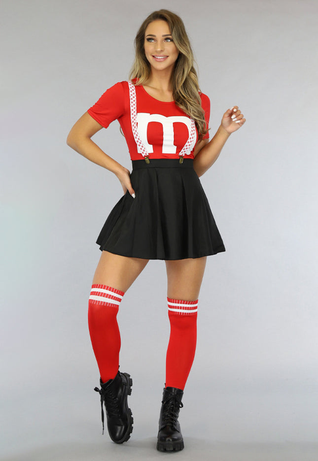 CARNA35 Rode M&M Kostuum