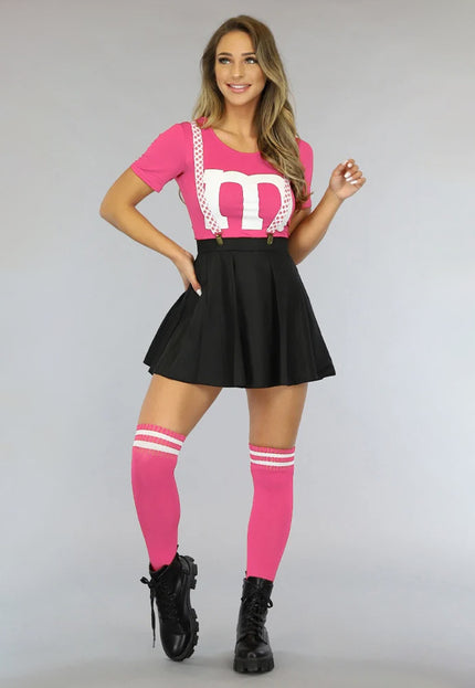 CARNA35 Roze M&M Kostuum