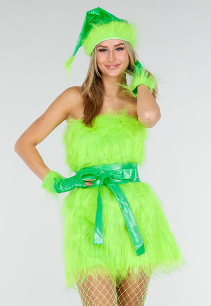 KOSTUUM Strapless Grinch Kostuum