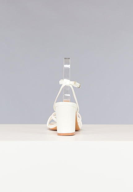 Lage Strappy Sandaletten in Wit