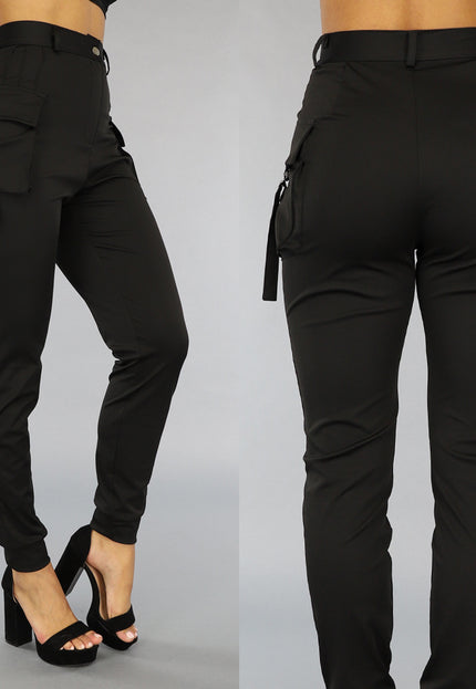 Lange Zwarte Cargo Broek