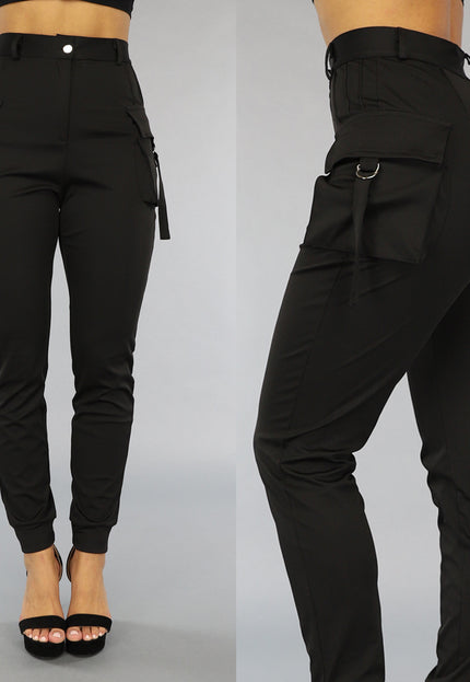 Lange Zwarte Cargo Broek
