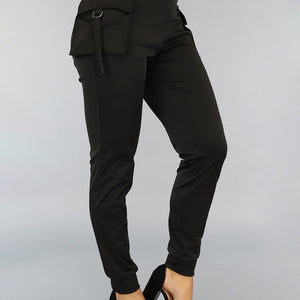 Lange Zwarte Cargo Broek