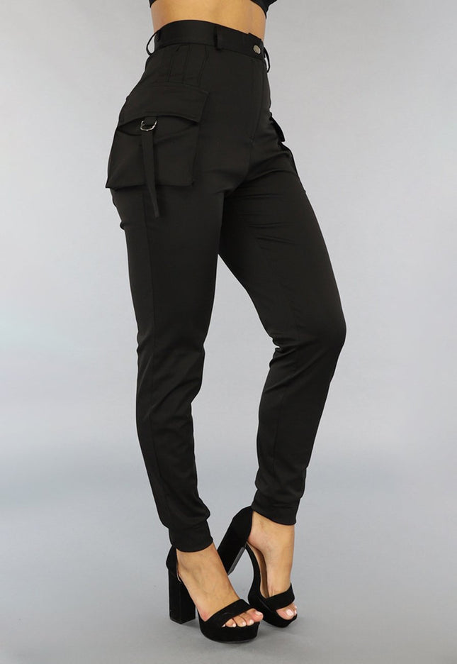 Lange Zwarte Cargo Broek