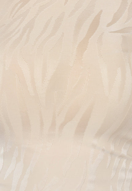OP=OP.AV.09 Longsleeve Taupe Top met Zebraprint en Col