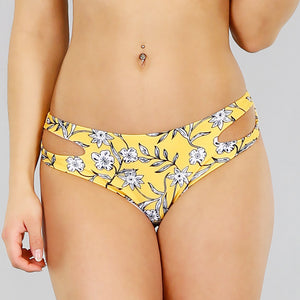 MANCO Gele Print Bikinibroek