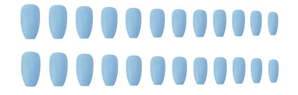 OP=OP.47.NL Matte Babyblauwe Kunst Nagels