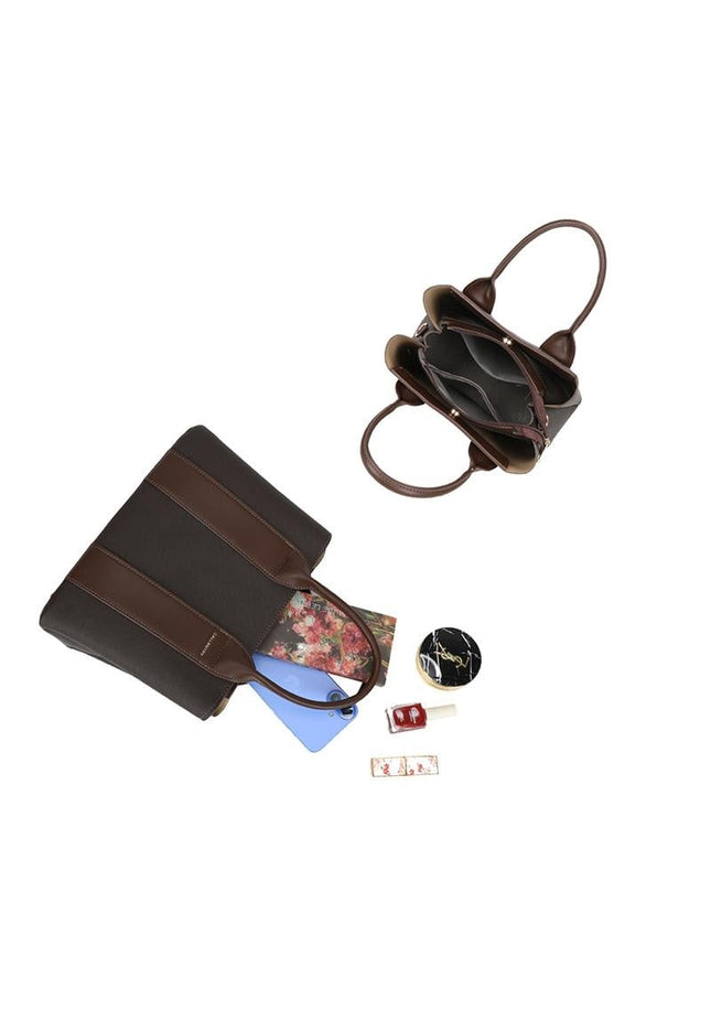 OP=OP.07.NL Donkerbruine Handtas