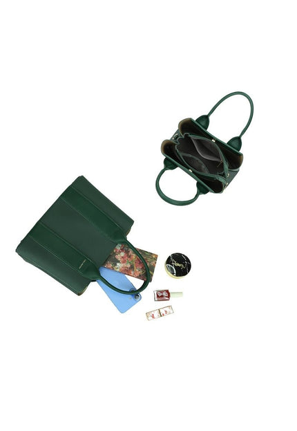 OP=OP.07.NL Groene Schoudertas Lederlook