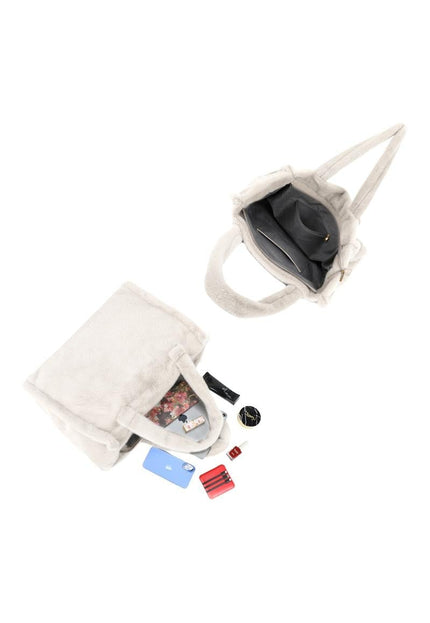 NEW240925 Witte Fluffy Shopper